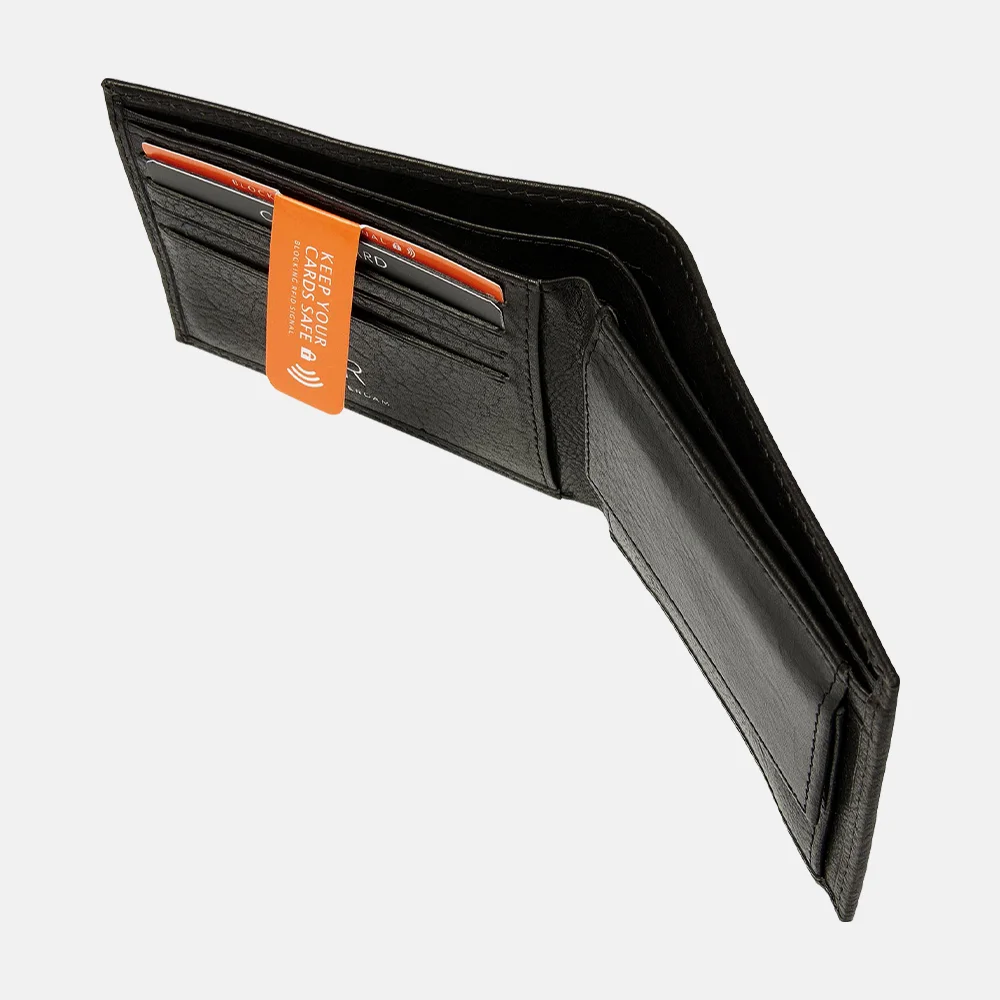 DR Amsterdam billfold portemonnee black bij Duifhuizen