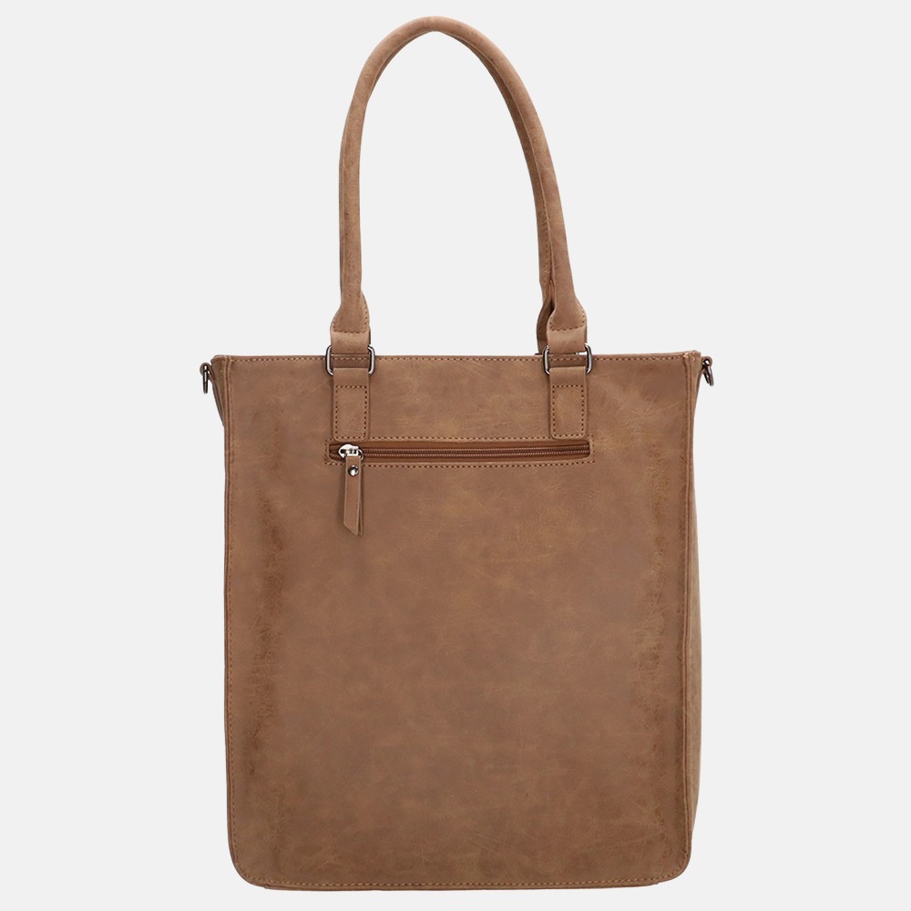 Enrico Benetti Bobbi shopper 14 inch camel bij Duifhuizen
