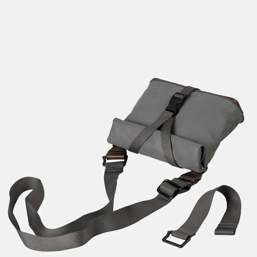 Aunts and Uncles Japan Tsu crossbody tas/heuptas pewter bij Duifhuizen