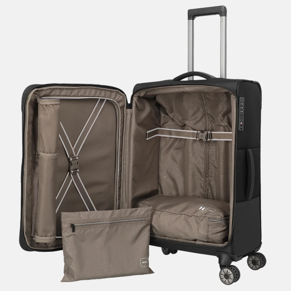 Travelite Crosslite 5.0 reiskoffer M 66 cm black bij Duifhuizen