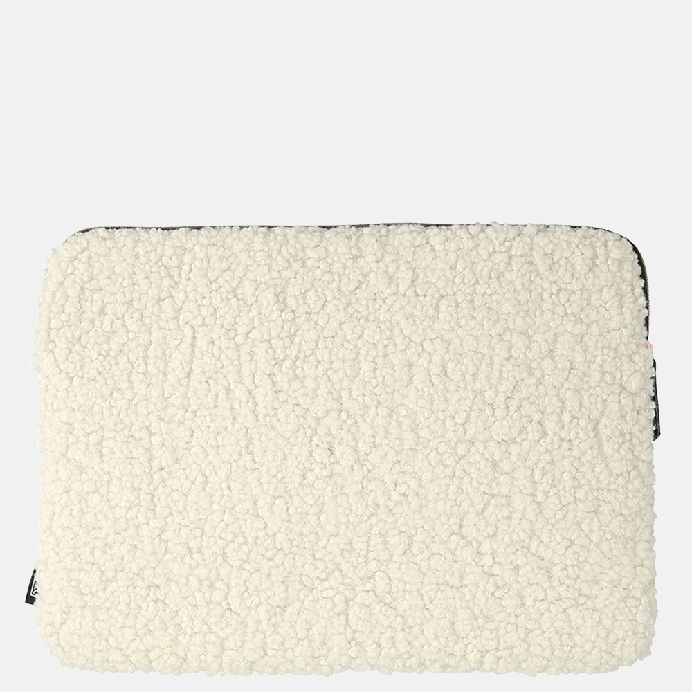 Duifhuizen laptophoes 15 inch off white teddy bij Duifhuizen