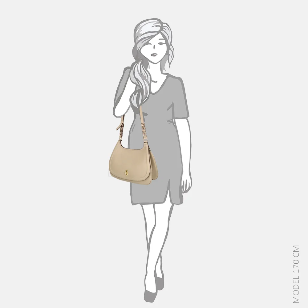 Laurent David Katty crossbody tas M taupe bij Duifhuizen