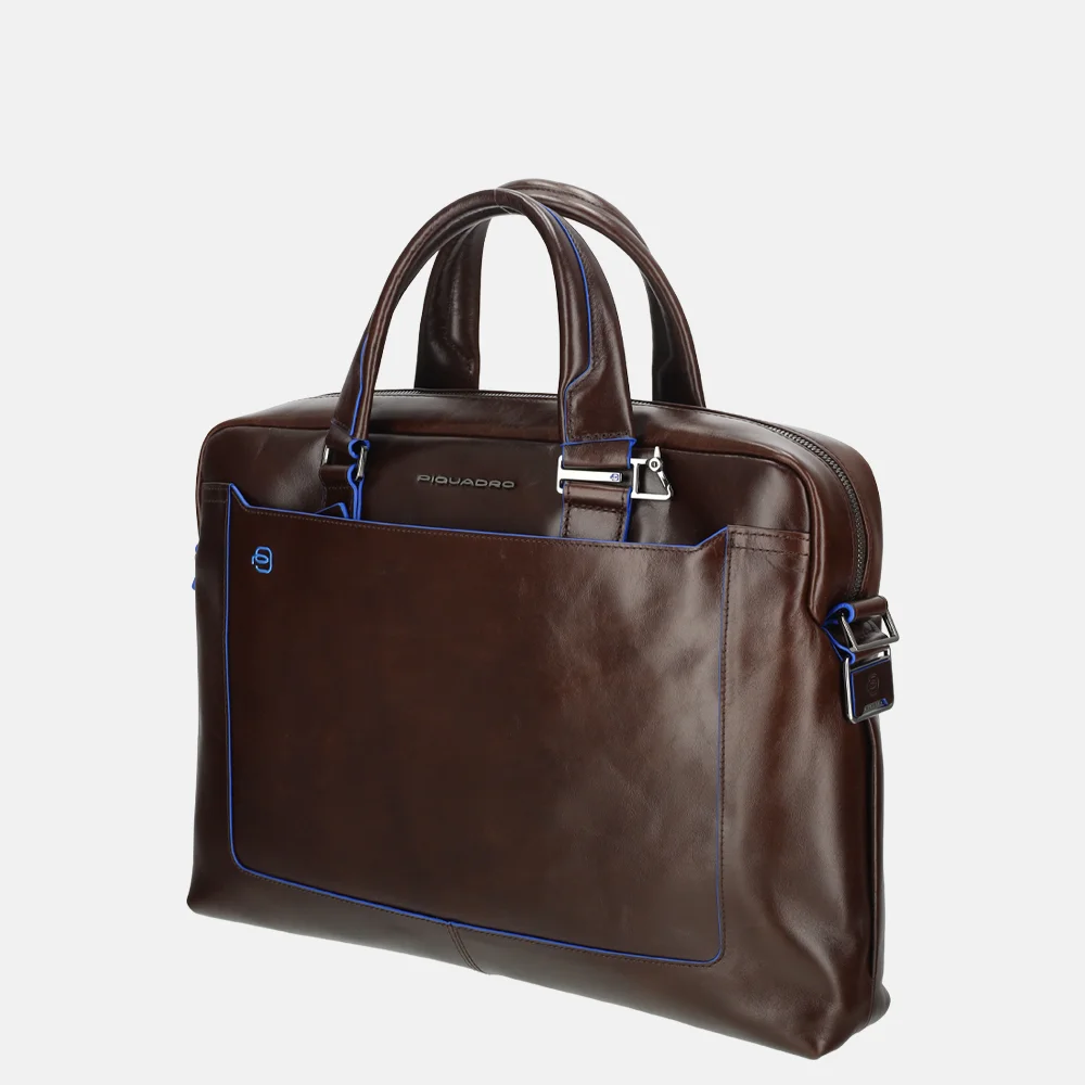 Piquadro Blue square laptoptas 15 inch morro bij Duifhuizen