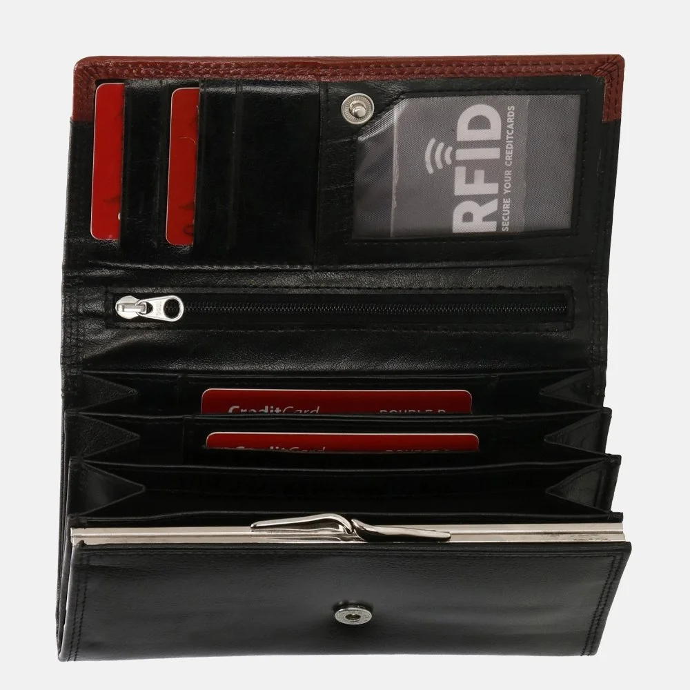 DD Exclusive portemonnee black/cognac bij Duifhuizen