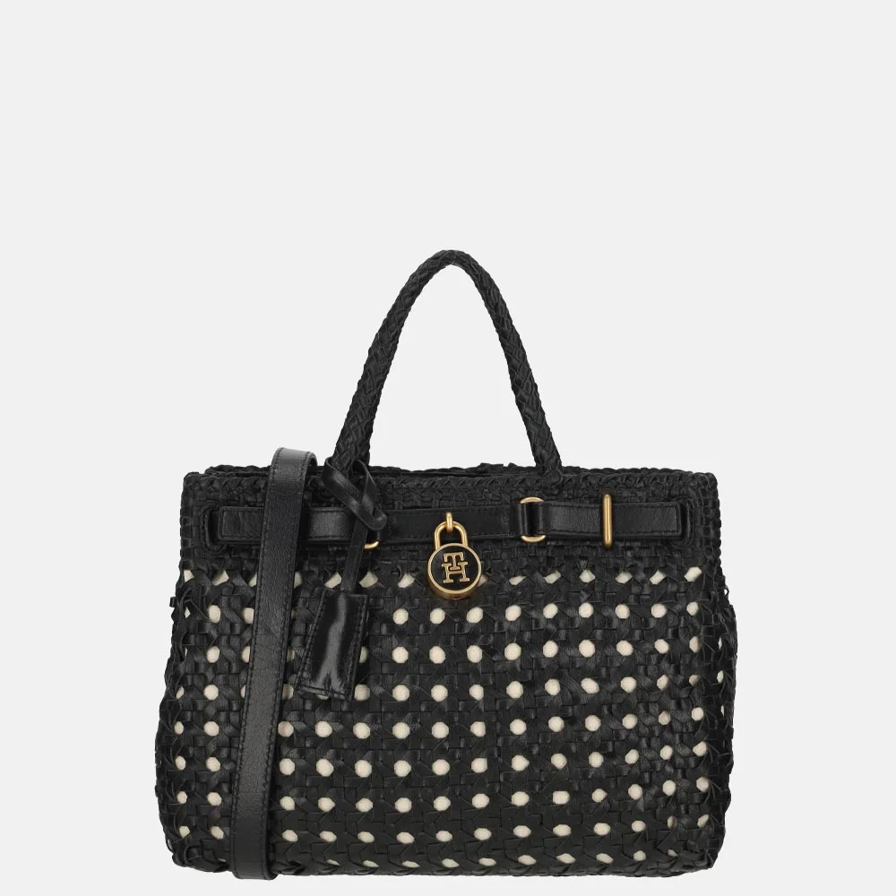 Tommy Hilfiger American Icon handtas gevlochten black bij Duifhuizen