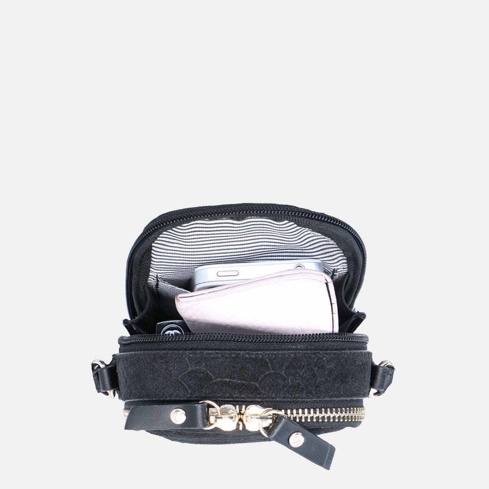 LouLou Essentiels Sugar Snake telefoontas  black bij Duifhuizen