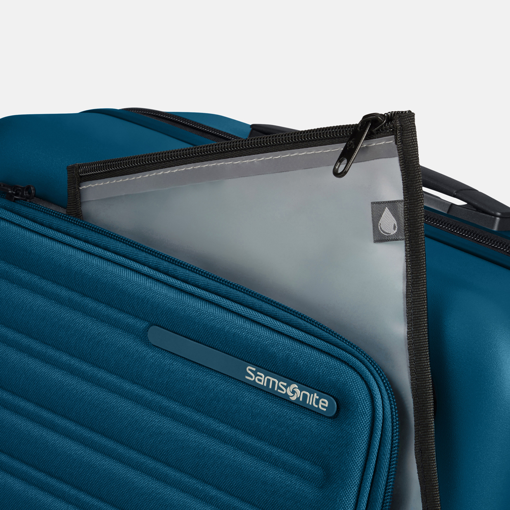 Samsonite StackD handbagage spinner 55 cm petrol bij Duifhuizen