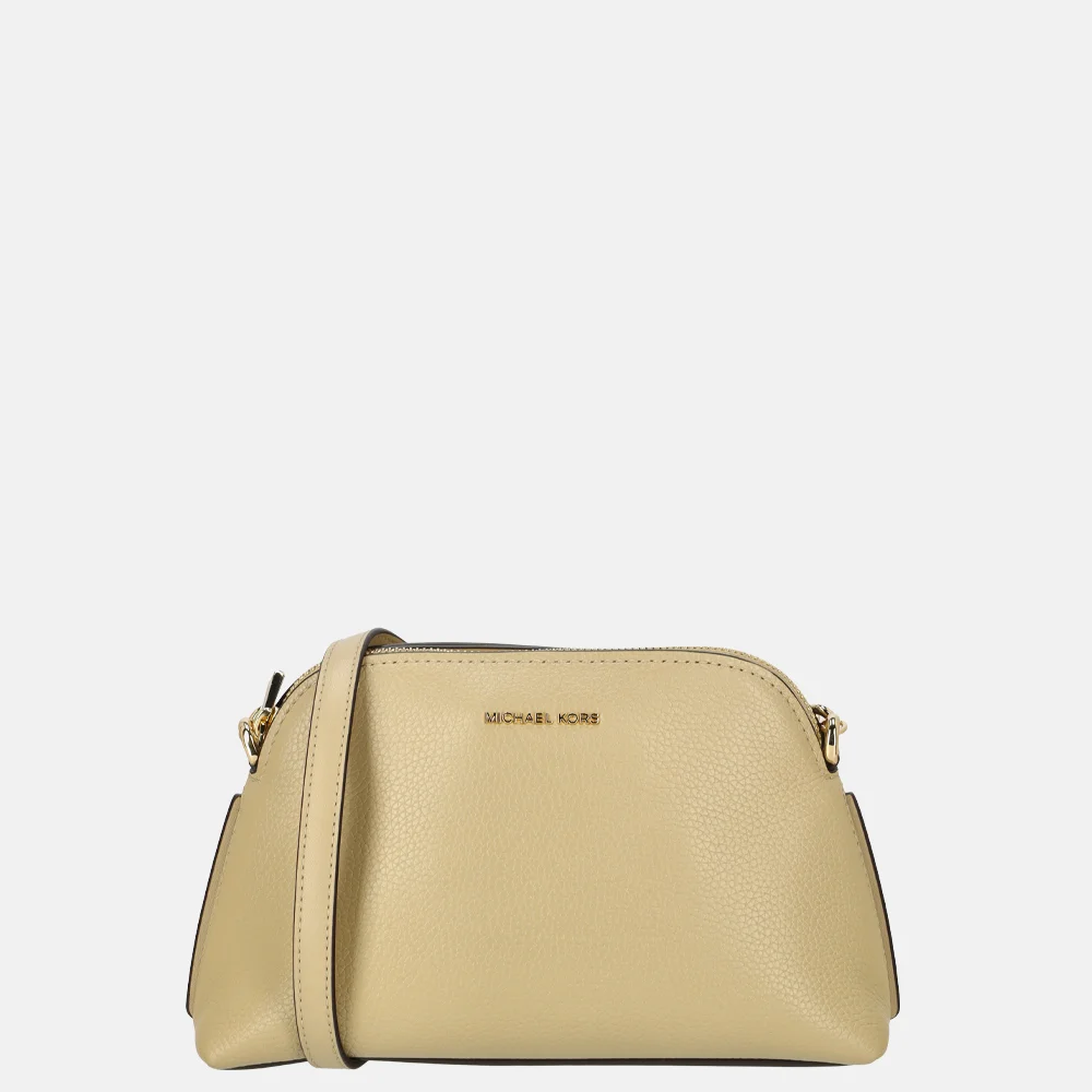 Michael Kors Freddie dome crossbody tas S khaki bij Duifhuizen