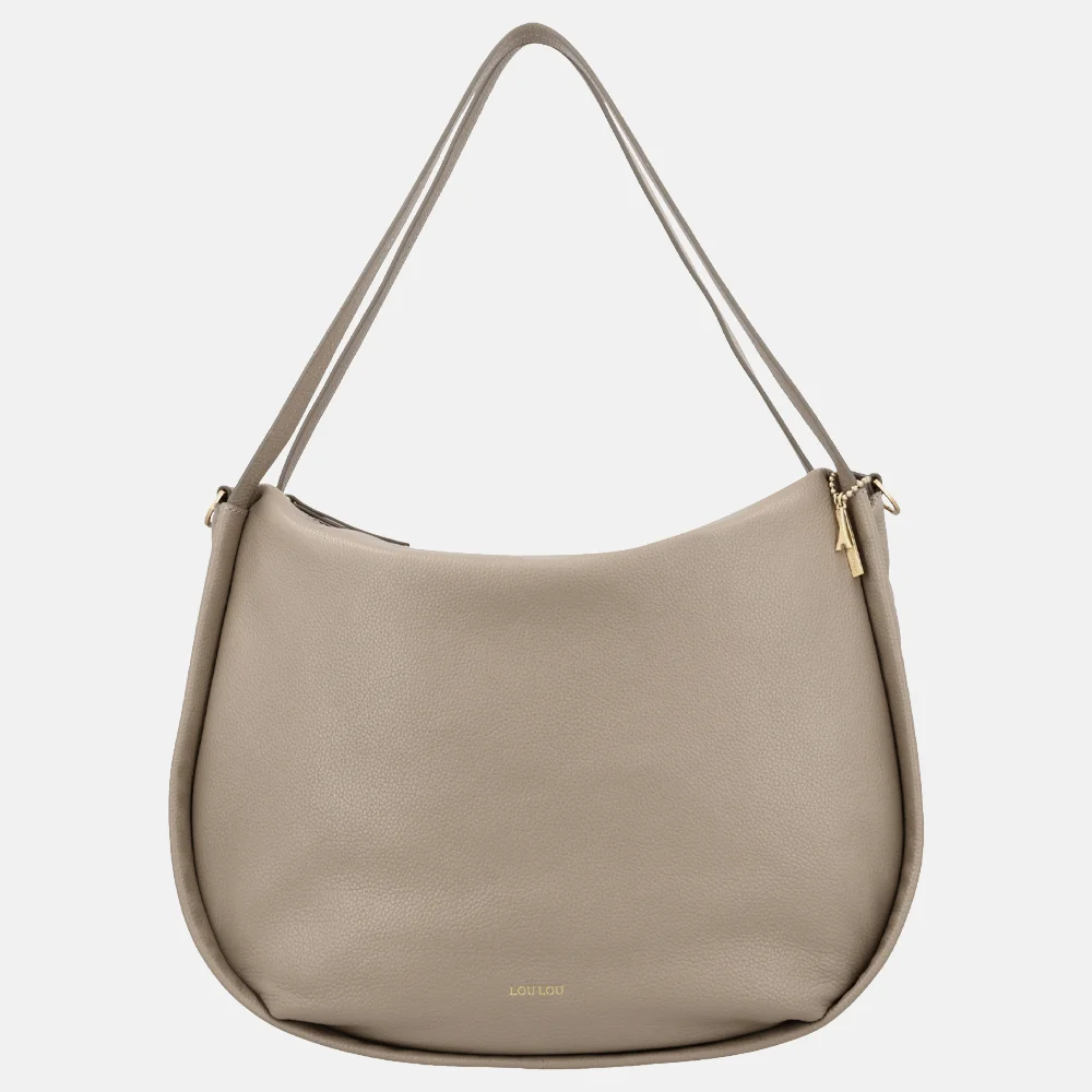 Loulou Essentiels Lou schoudertas soft sepia bij Duifhuizen