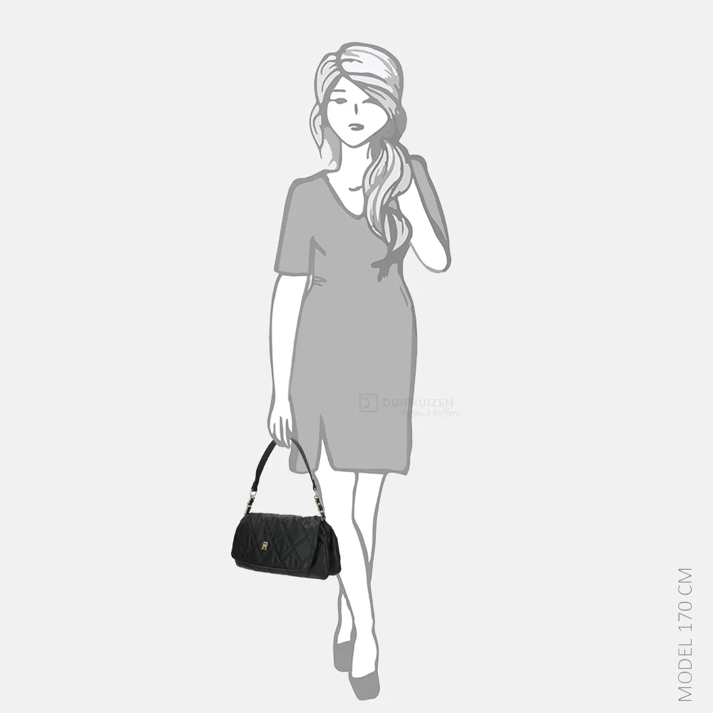 Tommy Hilfiger Feminine schoudertas black bij Duifhuizen