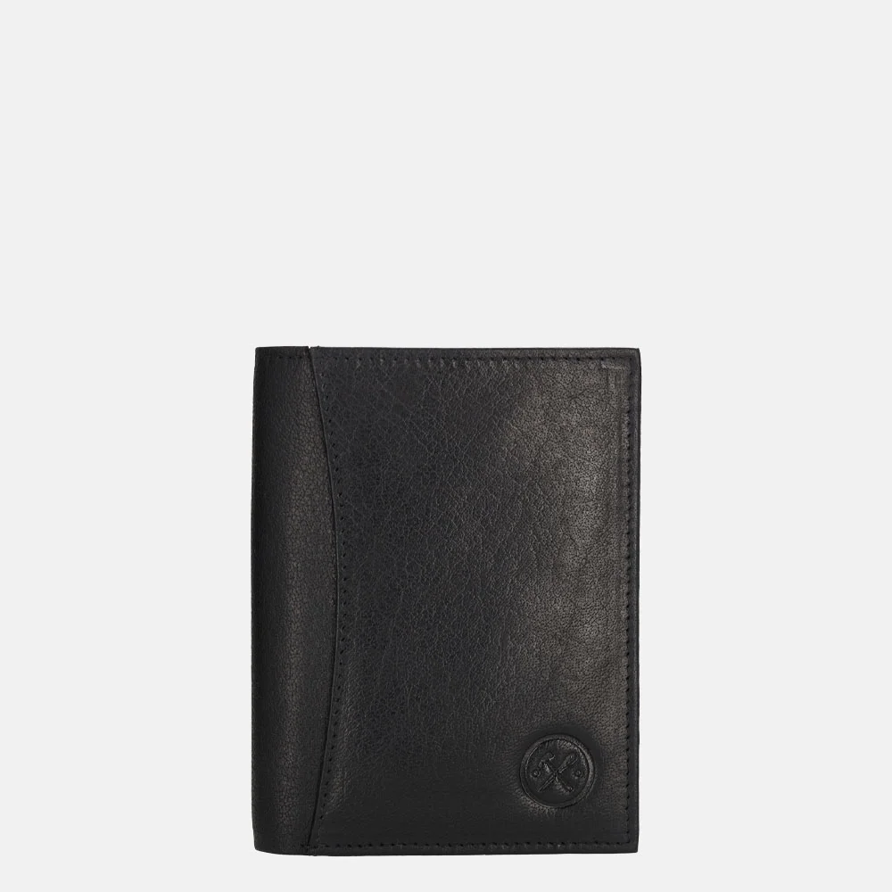Hide & Stitches billfold zwart bij Duifhuizen