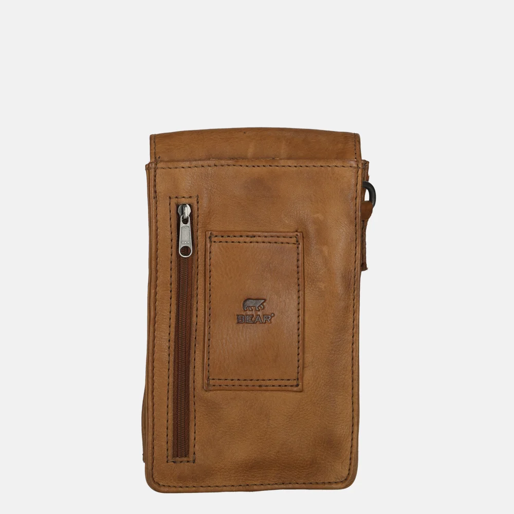 Bear Design Robbie telefoontas cognac bij Duifhuizen