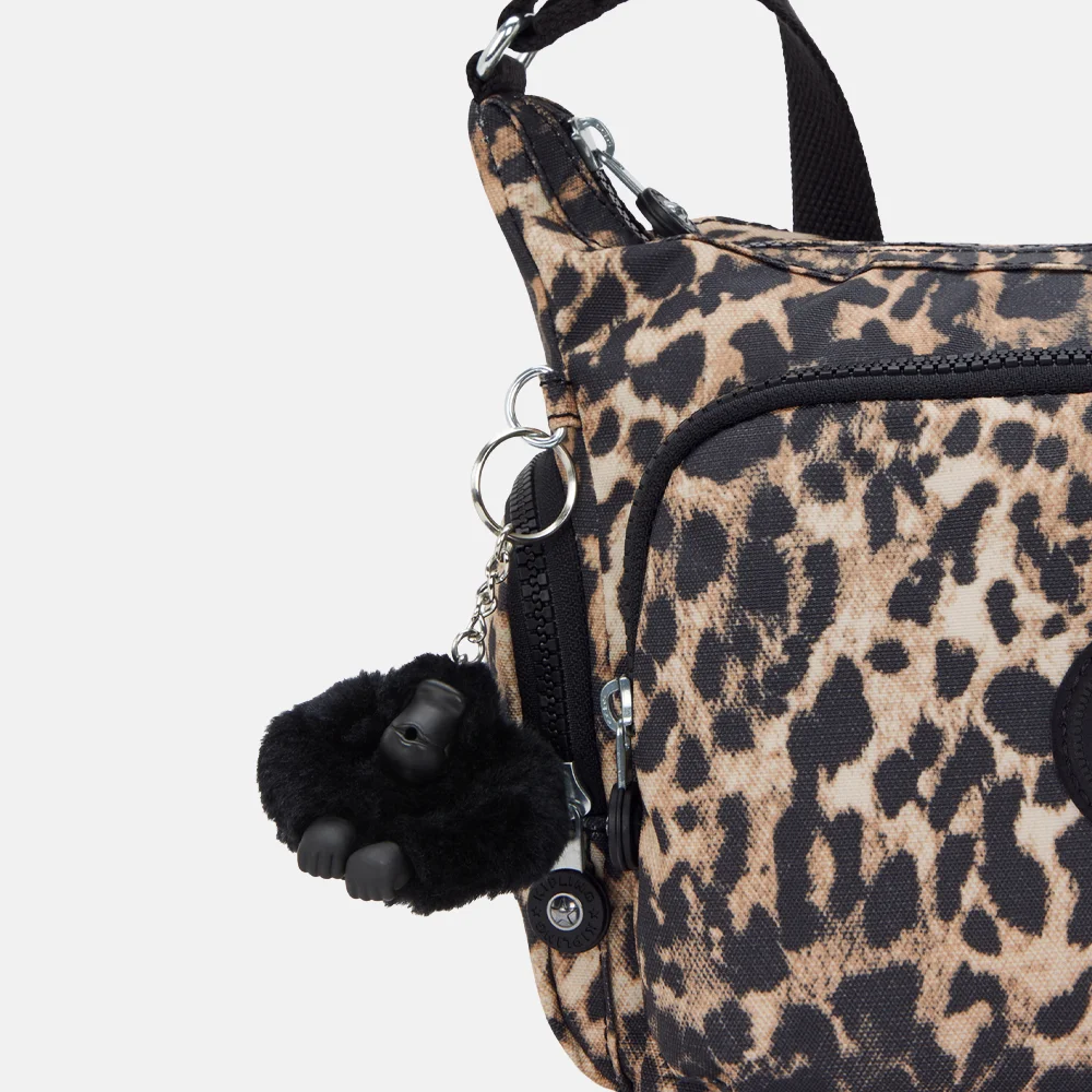 Kipling Gabb schoudertas S wild leopard bij Duifhuizen