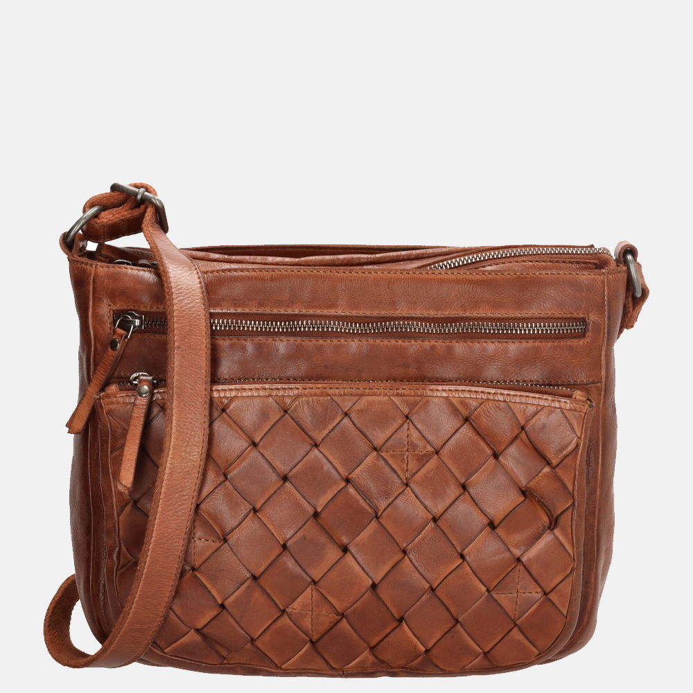 Genicci Derby crossbody tas cognac