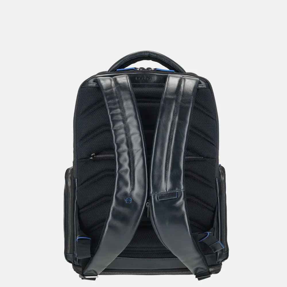 Piquadro Blue square laptoprugzak 15 inch blue bij Duifhuizen