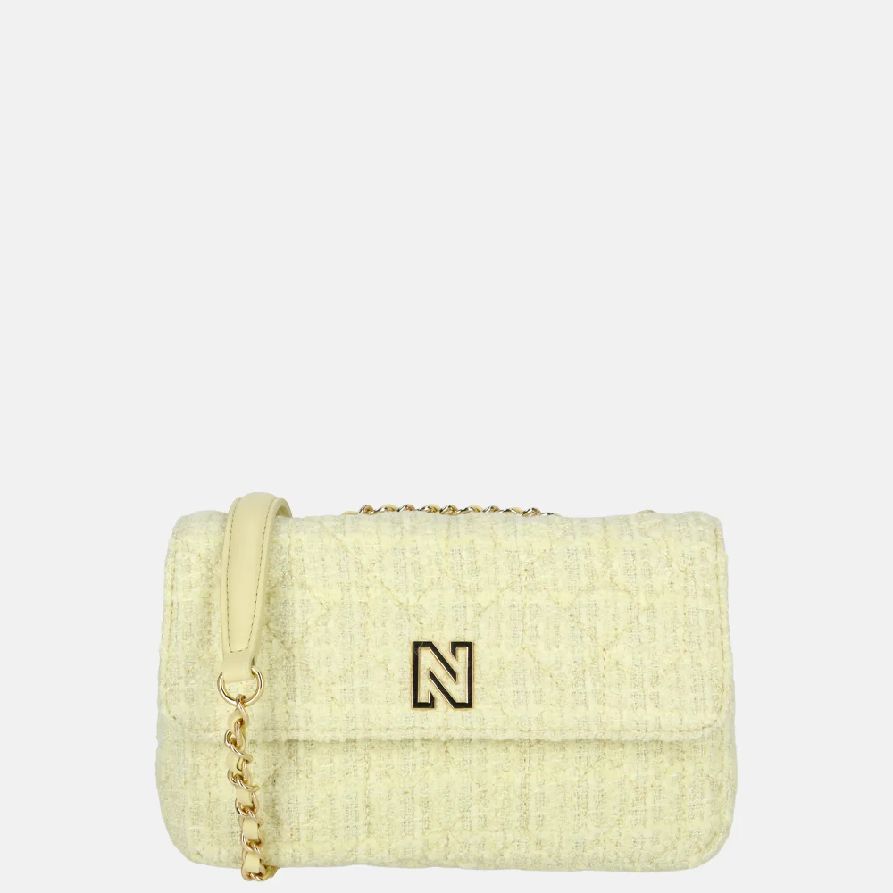 Nikkie Ann schoudertas tweed lemonade bij Duifhuizen