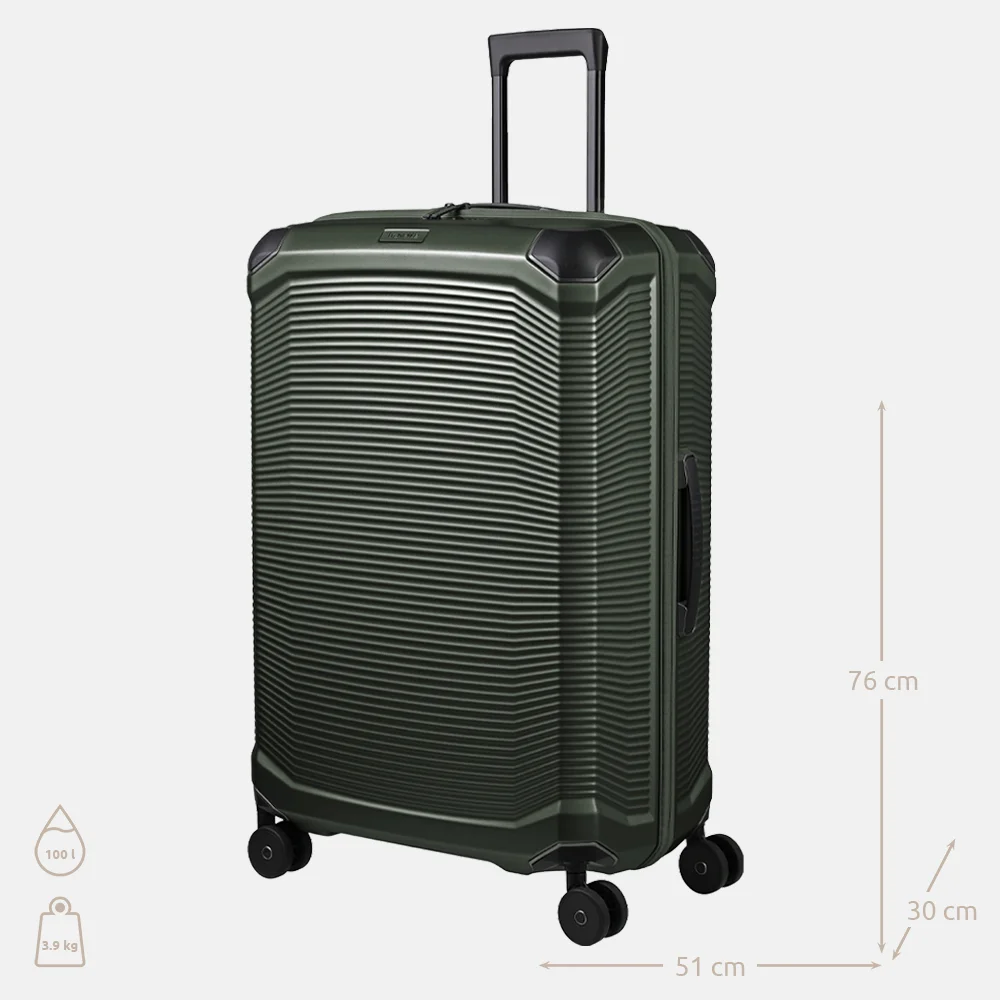 Travelite Millennium reiskoffer 76 cm pine green bij Duifhuizen