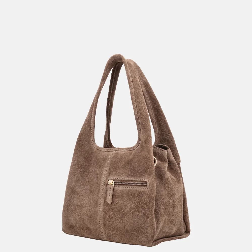Charm London Sevilla handtas donkertaupe bij Duifhuizen