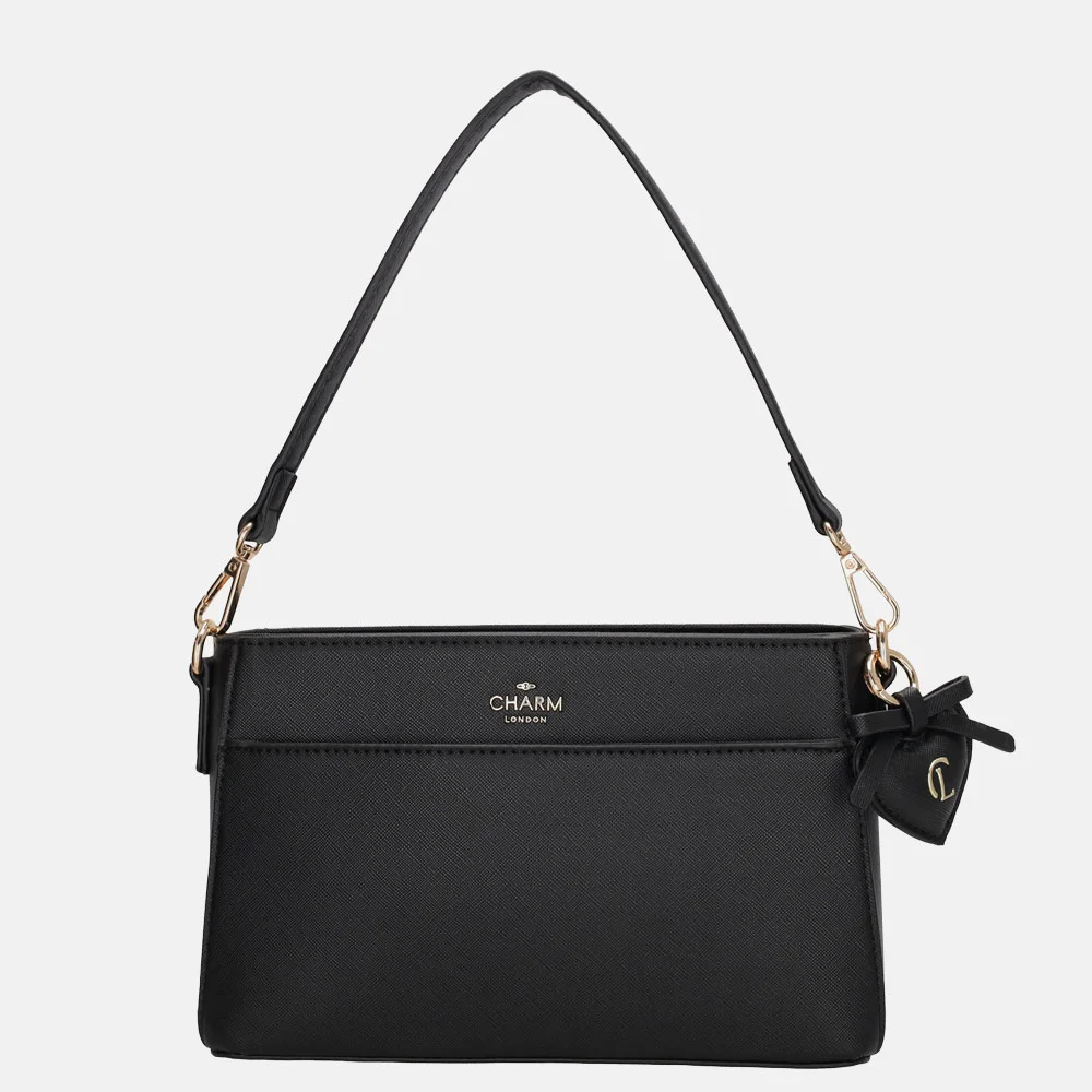 Charm London Cambridge crossbody tas zwart