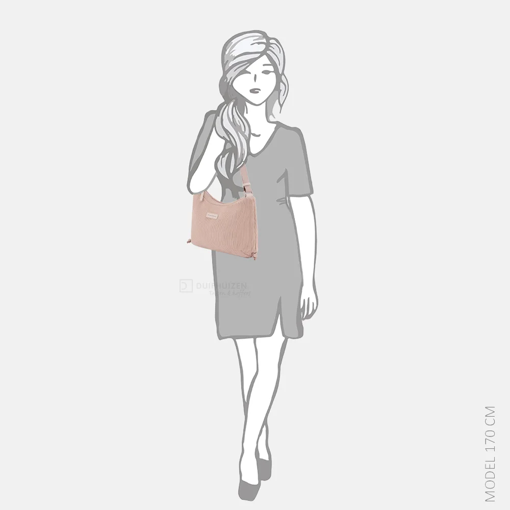 Kapten & Son Skara Corduroy crossbody tas small rose clay bij Duifhuizen