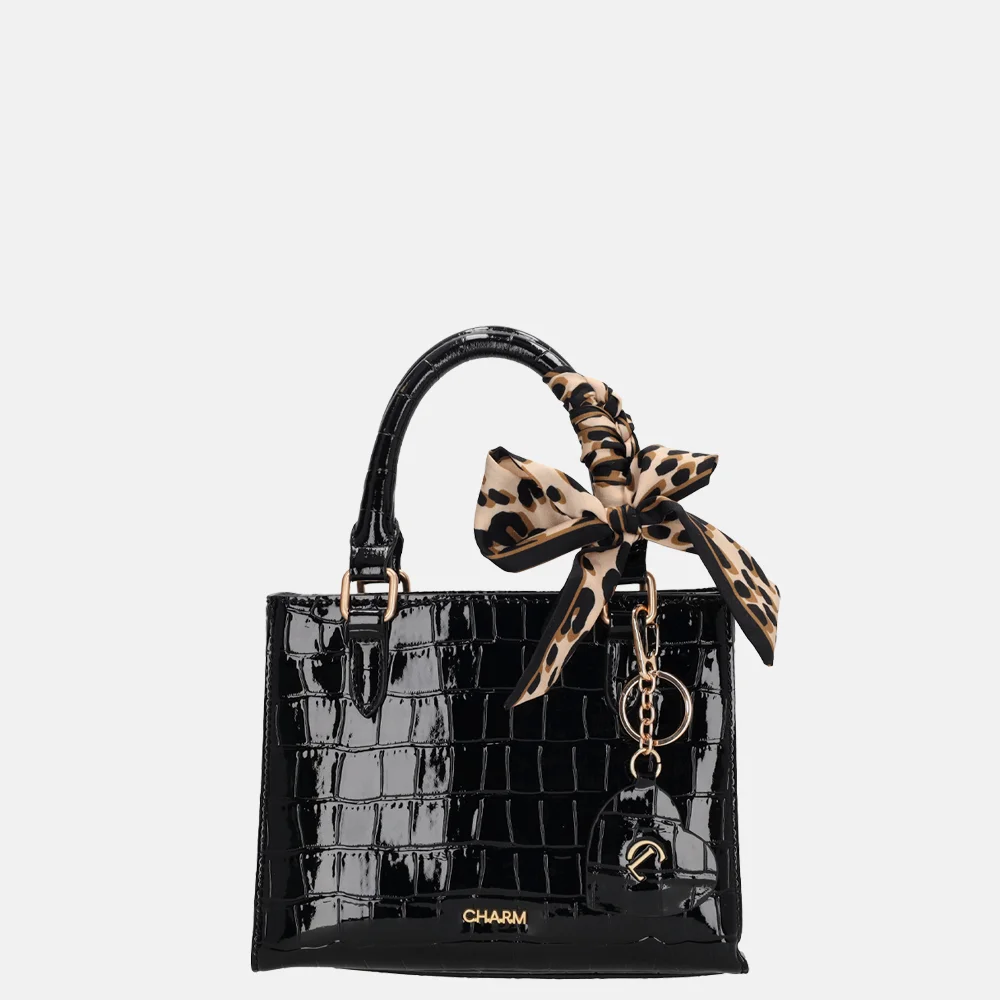 Charm London Knightbridge handtas zwart bij Duifhuizen