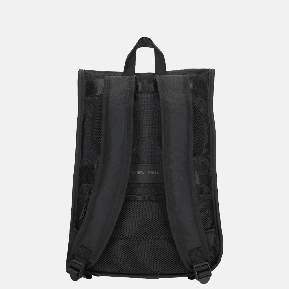New Rebels Trondheim rugzak 15 inch zwart bij Duifhuizen