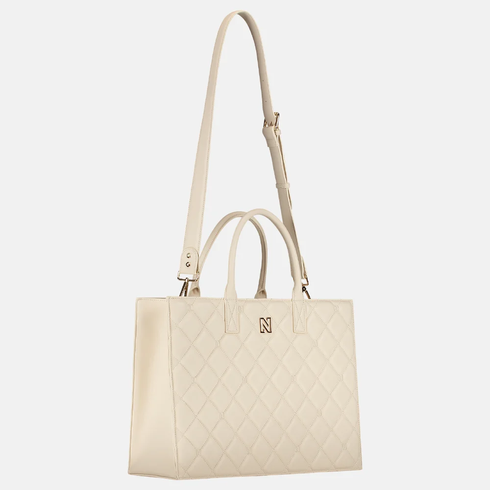 Nikkie Mayda diamand shopper cream bij Duifhuizen