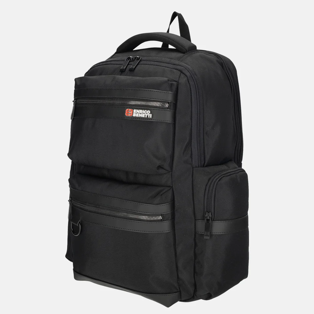 Enrico Benetti Salfort rugzak 15 inch zwart bij Duifhuizen