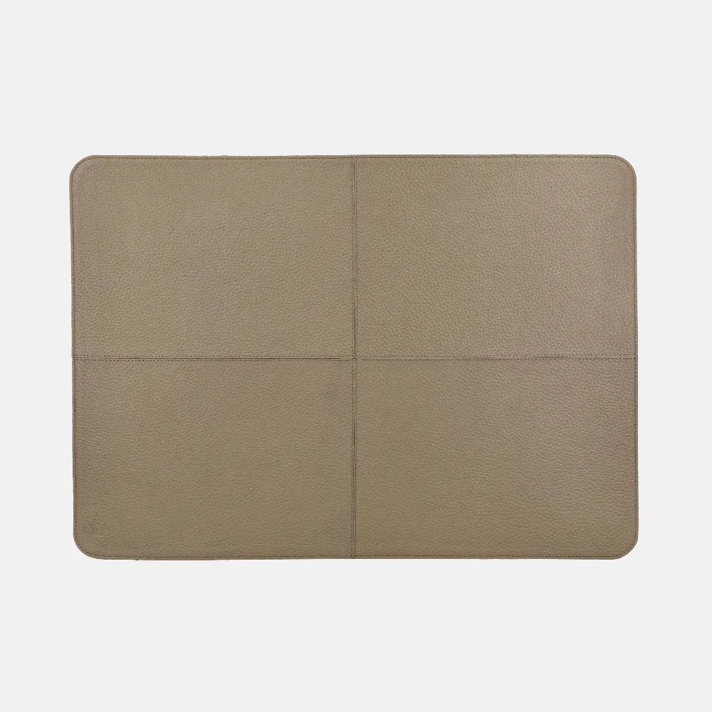 Chamada leren placemats rechthoek effen (2 stuks) taupe