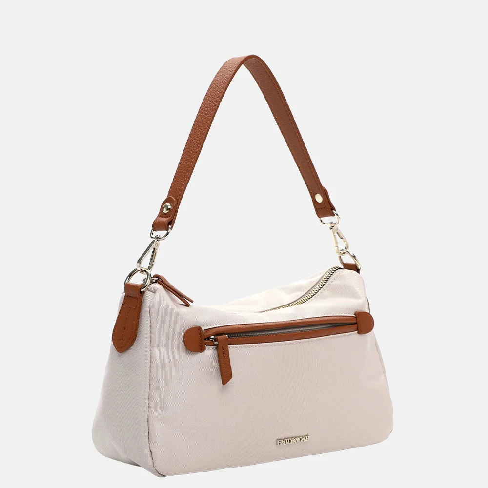 Emily & Noah Jarina crossbody tas beige bij Duifhuizen