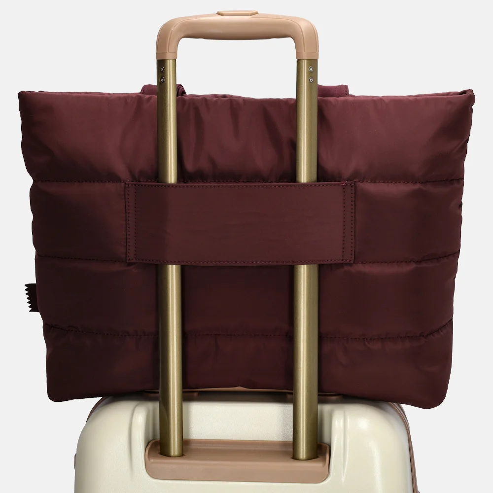 Zebra Trends Elske Puffy shopper bordeaux bij Duifhuizen