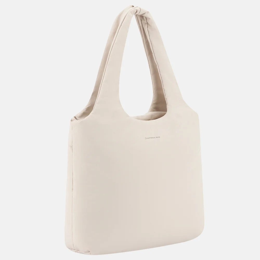 Kapten & Son Skara Cloud shopper 14 inch sandstone bij Duifhuizen