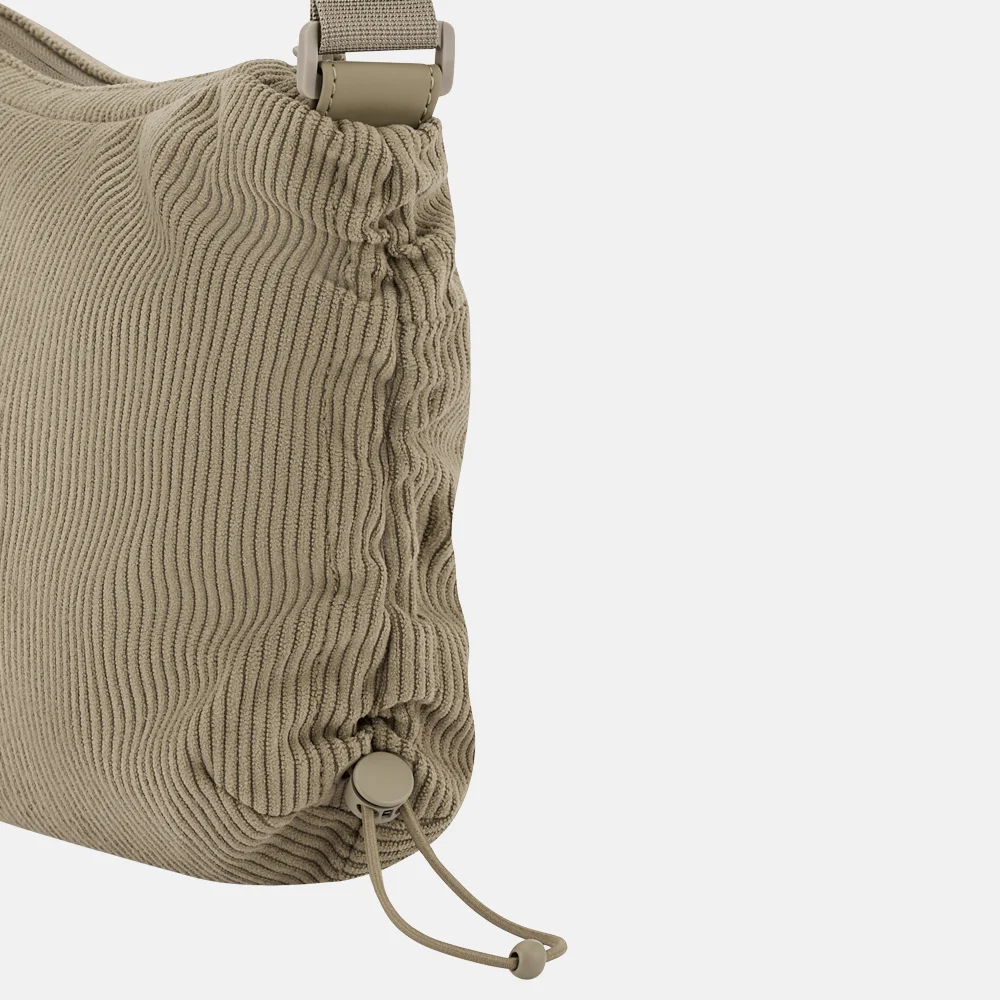 Kapten & Son Skara Corduroy crossbody tas small forest green bij Duifhuizen