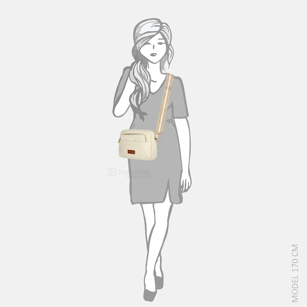 Daniele Donati crossbody tas light beige bij Duifhuizen