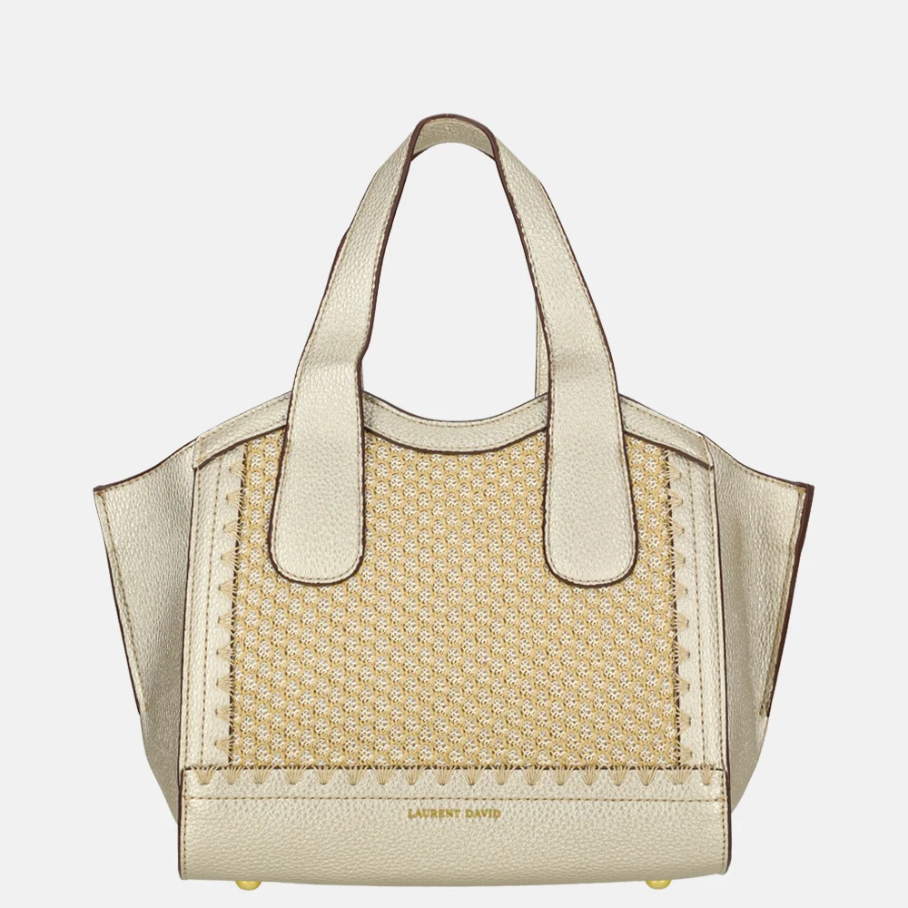 Laurent David Rosa handtas raffia gold bij Duifhuizen