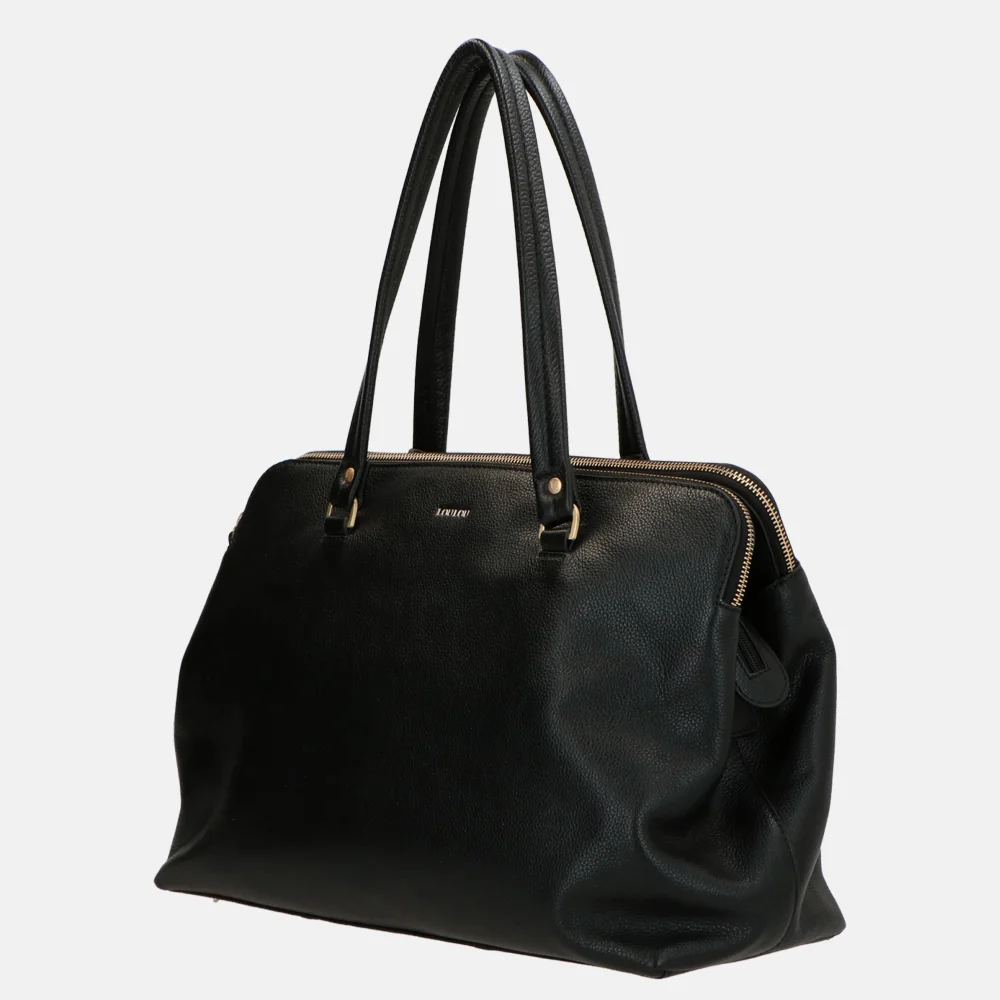 Loulou Essentiels Olivia shopper 15 inch black bij Duifhuizen