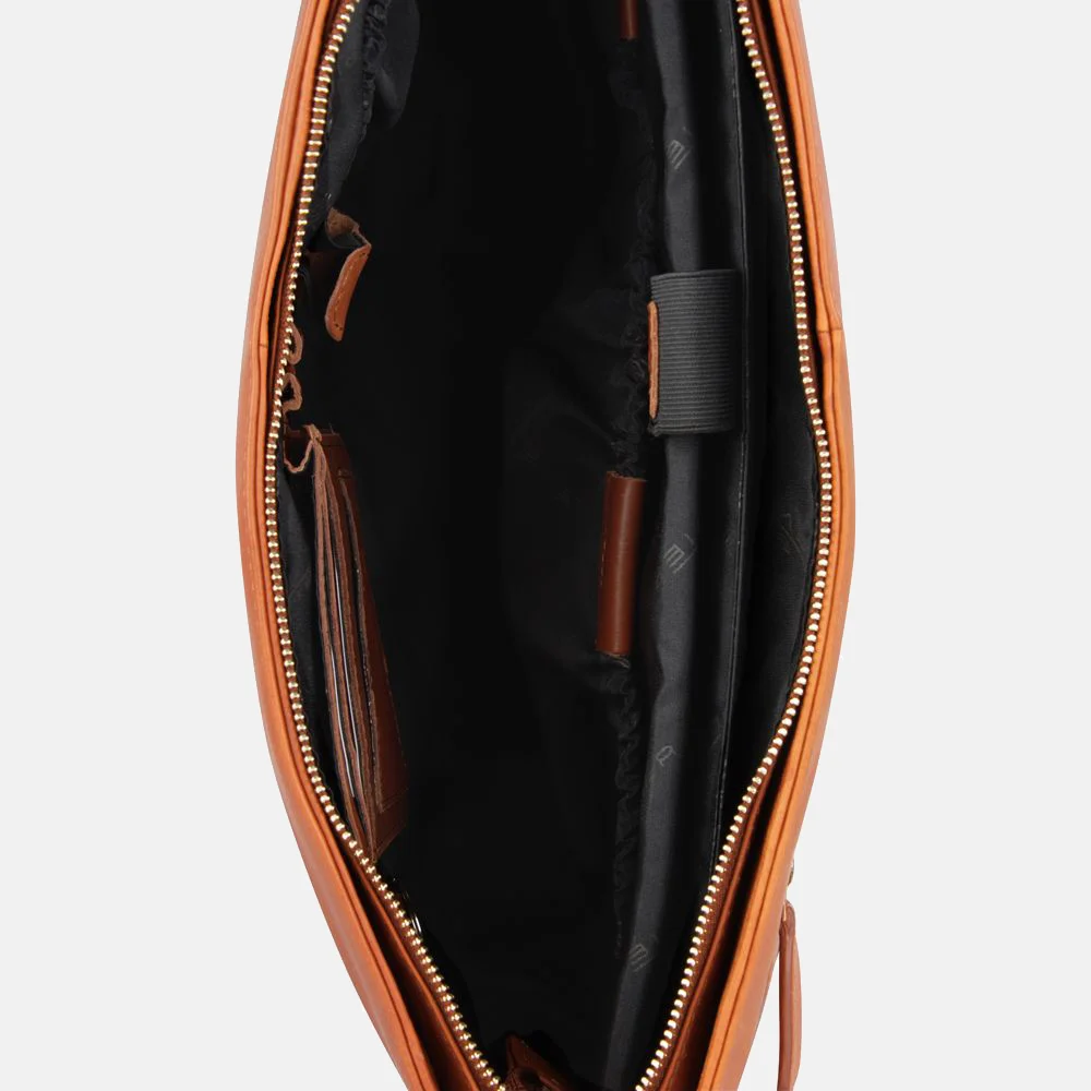 Plevier Millau laptoptas 15 inch cognac bij Duifhuizen