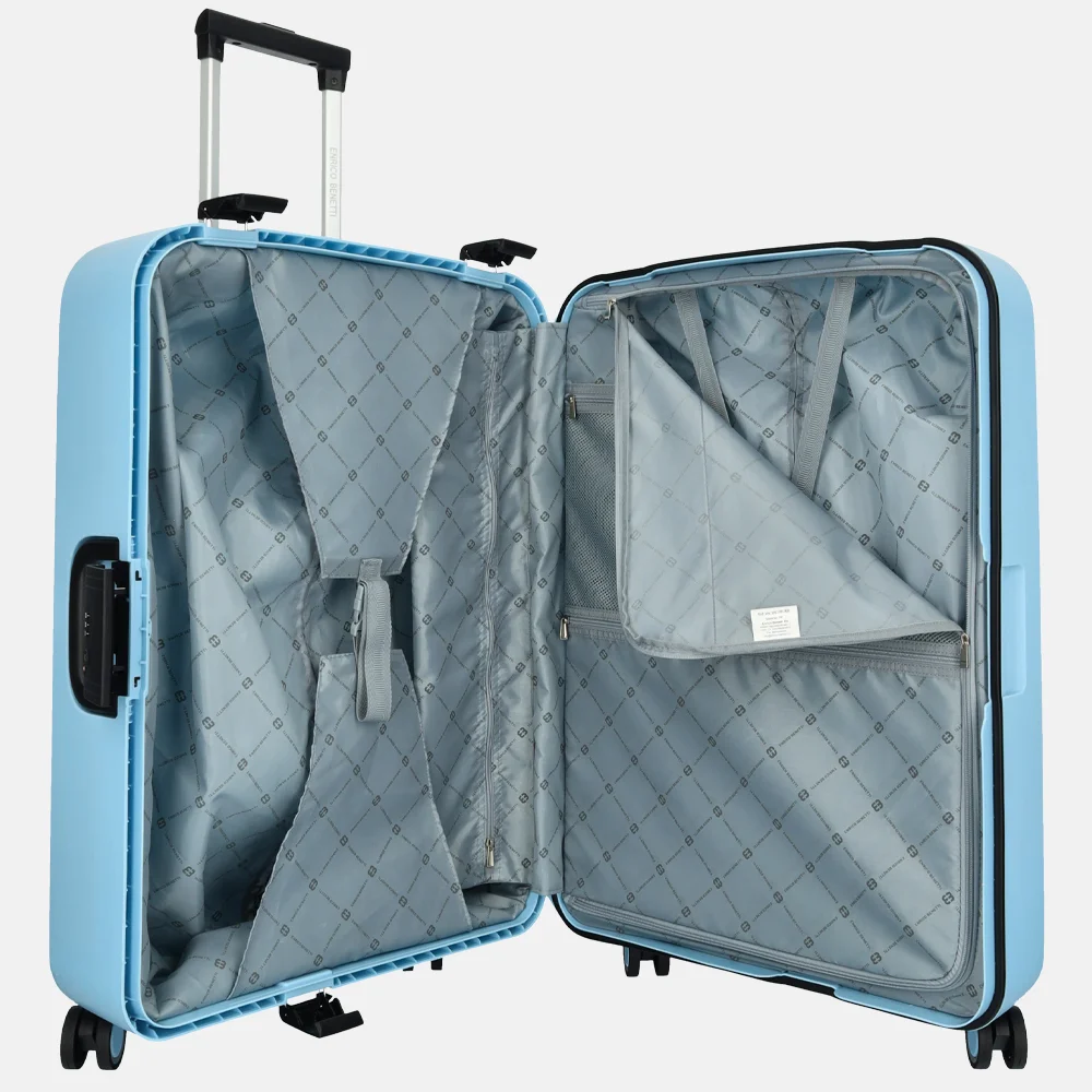 Enrico Benetti reiskoffer 75 cm light blue bij Duifhuizen