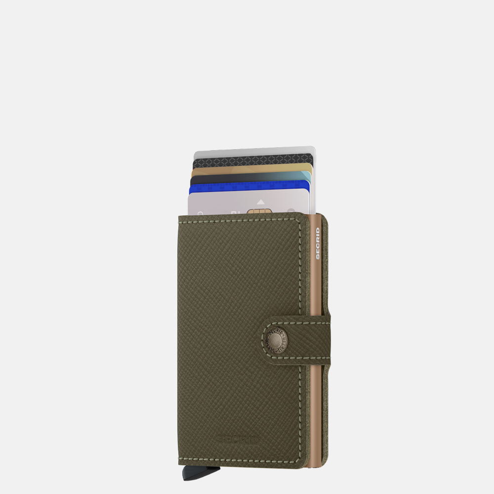 Secrid Miniwallet pasjeshouder saffiano olive bij Duifhuizen