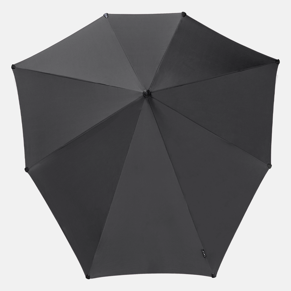 Senz XXL stokparaplu pure black bij Duifhuizen