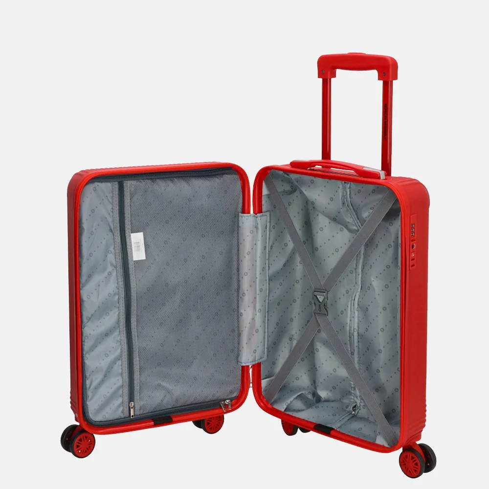 Beagles Originals spinner handbagage koffer 55 cm rood bij Duifhuizen
