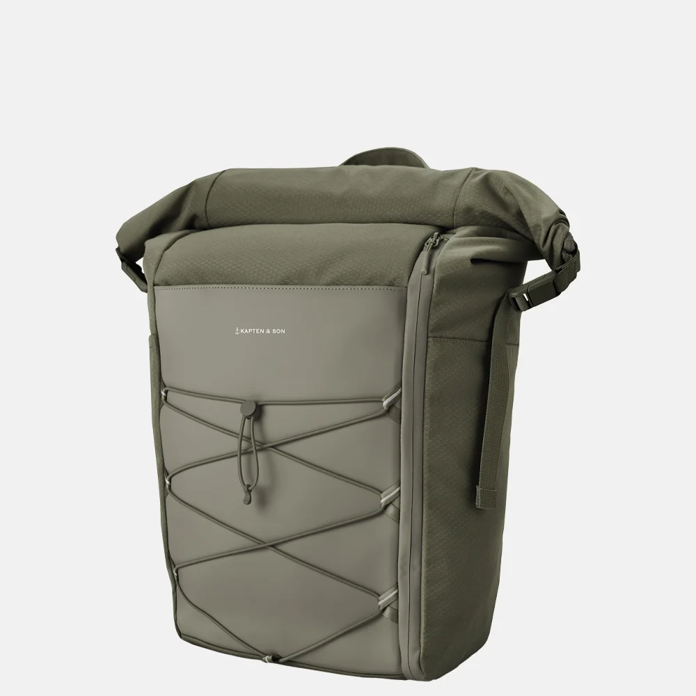 Kapten & Son Yoho rugzak 16 inch forest green bij Duifhuizen