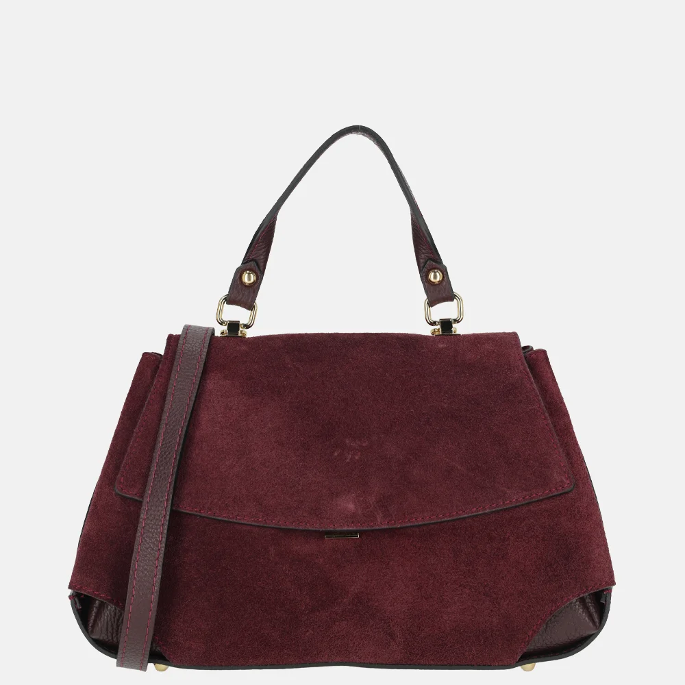Charm London overslag handtas suede bordeaux