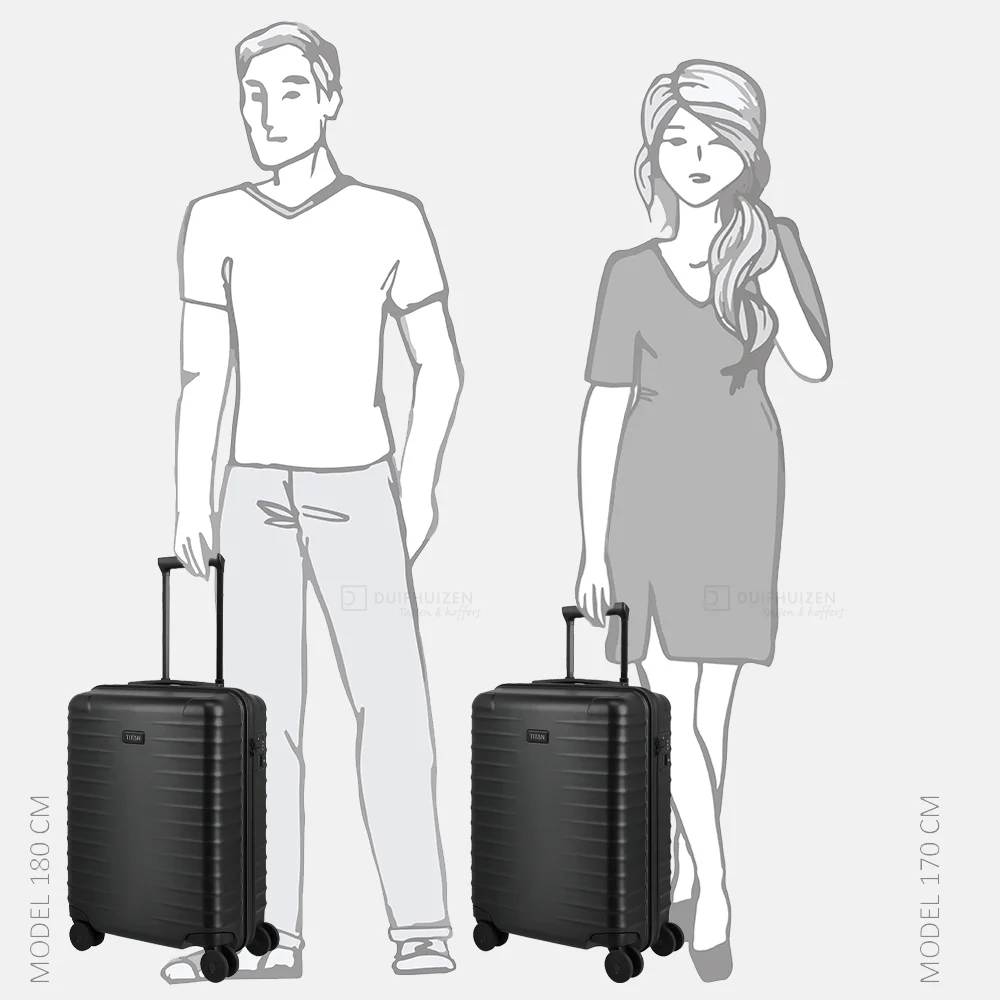 Titan Upgrade handbagage koffer 55 cm nightshade black bij Duifhuizen