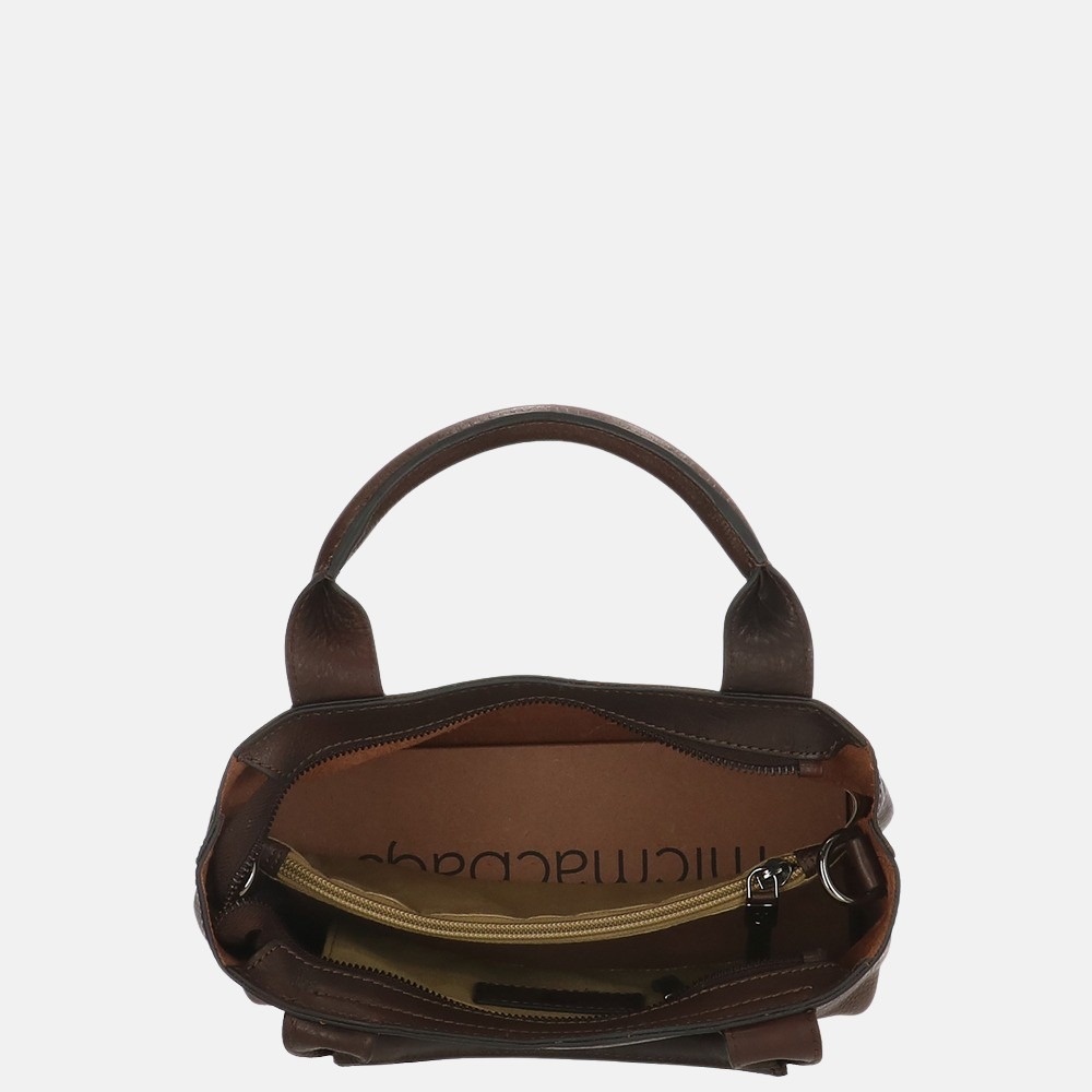 Micmacbags Discover handtas S dark brown bij Duifhuizen