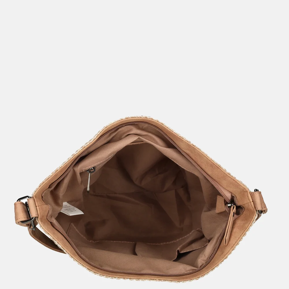 Enrico Benetti Raffia crossbody tas M misty rose bij Duifhuizen
