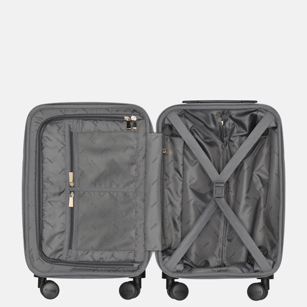 Guess Berta handbagage koffer slate logo bij Duifhuizen