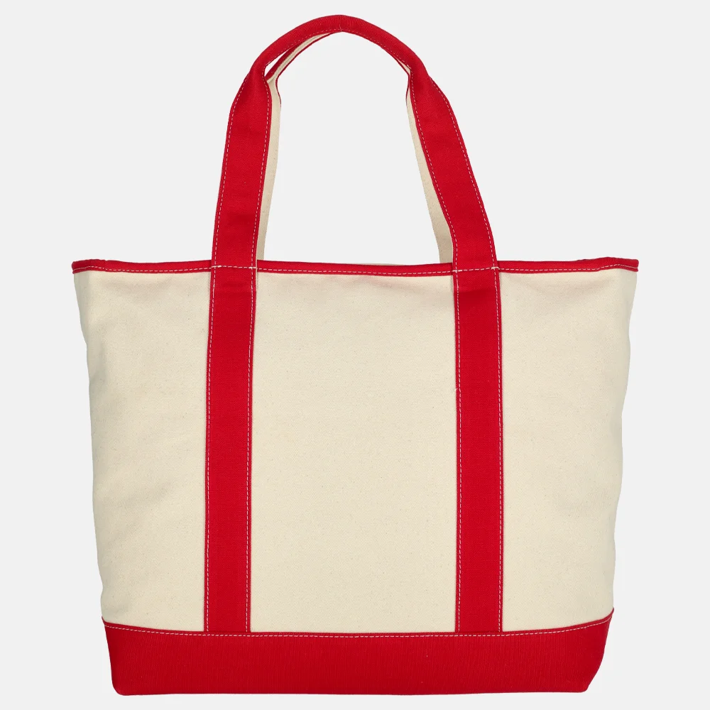 Tommy Hilfiger canvas tote shopper red bij Duifhuizen