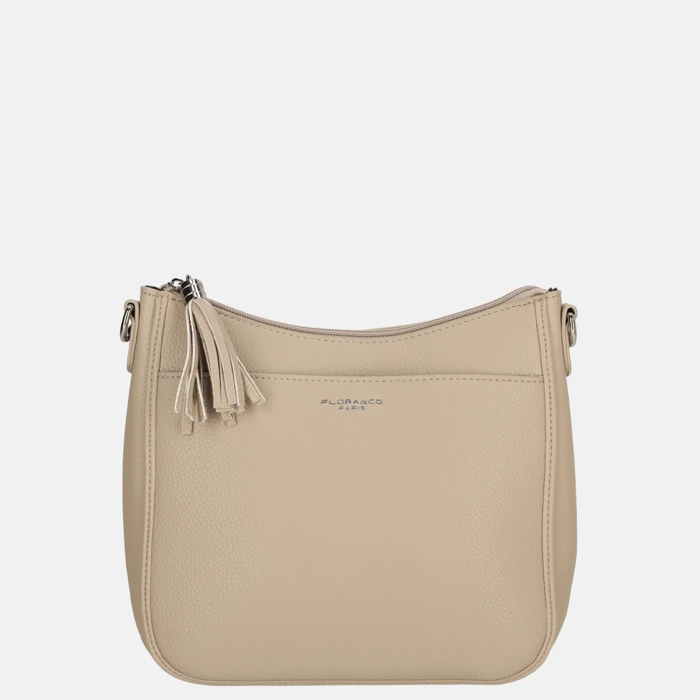 Flora & Co crossbody tas beige bij Duifhuizen