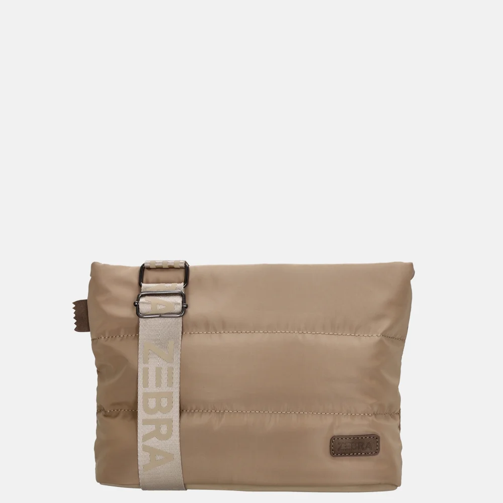Zebra Trends crossbody tas taupe bij Duifhuizen